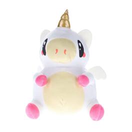 Seven20 - Glitter Galaxy 12-Inch Rainbow Hair UniCow Collectible Plush - White