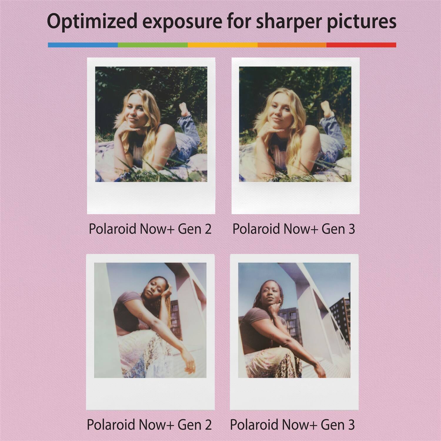 Polaroid Now Gen 3 I Type Instant Camera Bundle w/ Color Film (8 ...
