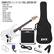 COMPLETE ALL-IN-ONE FULL GUITAR KIT
CARRY BAG
SHOULDER STRAP
20 W AMP
PICKS
DIGITAL TUNER
GUITAR CABLE
TREMOLO BAR
EXTRA STRINGS
ALLEN WRENCHES
LUX PRO