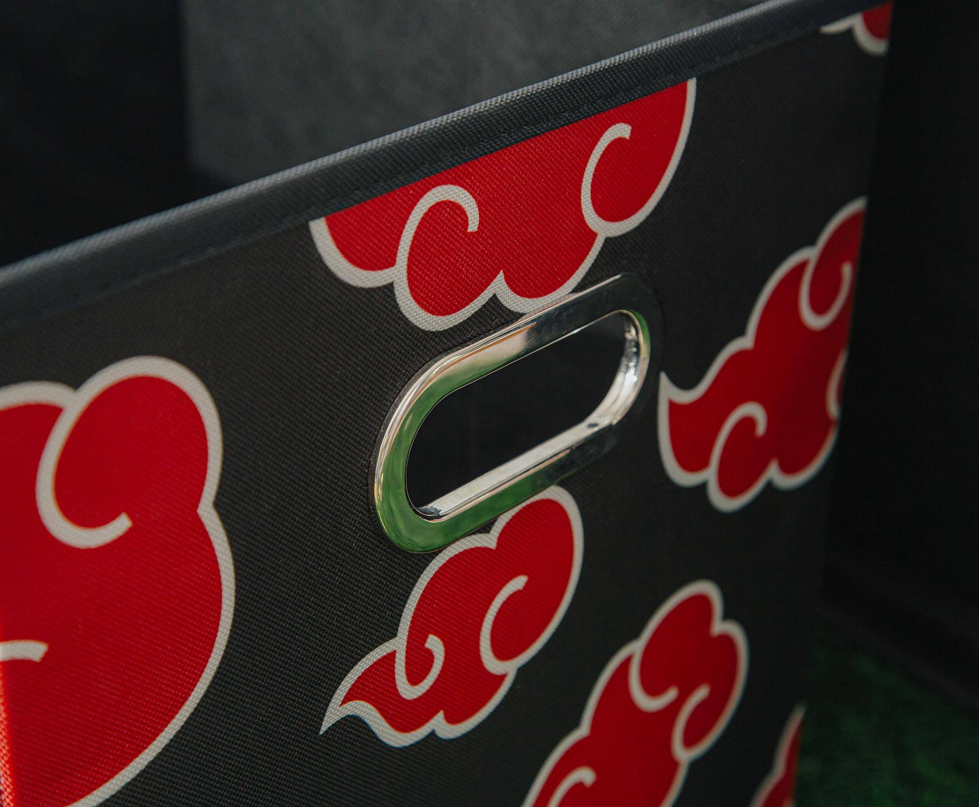 Alt View 3. Ukonic - Naruto Shippuden Akatsuki 13-Inch Storage Bin With Lid - Red/Black.