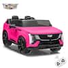Front. Wisairt - 24V Ride on Car Licensed Cadillac Escalade IQ 2 Seater with Remote Control Electric Truck for Kids - Pink.
