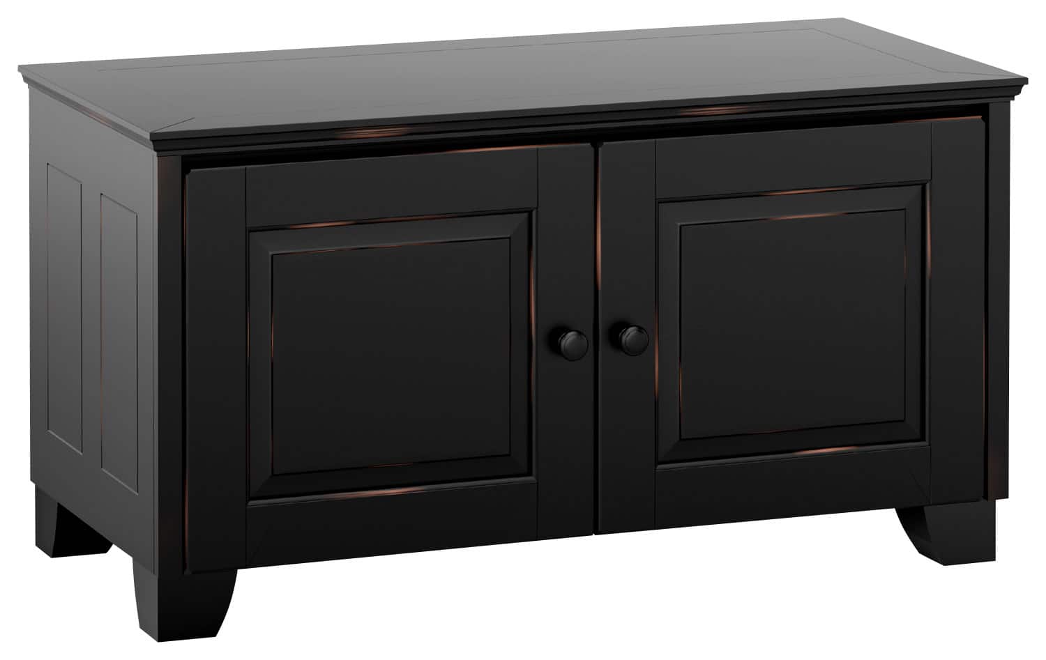 Salamander Designs - Chameleon Hampton 221 A/V Cabinet for Flat-Panel TVs Up to 46" - Black - Larger Front