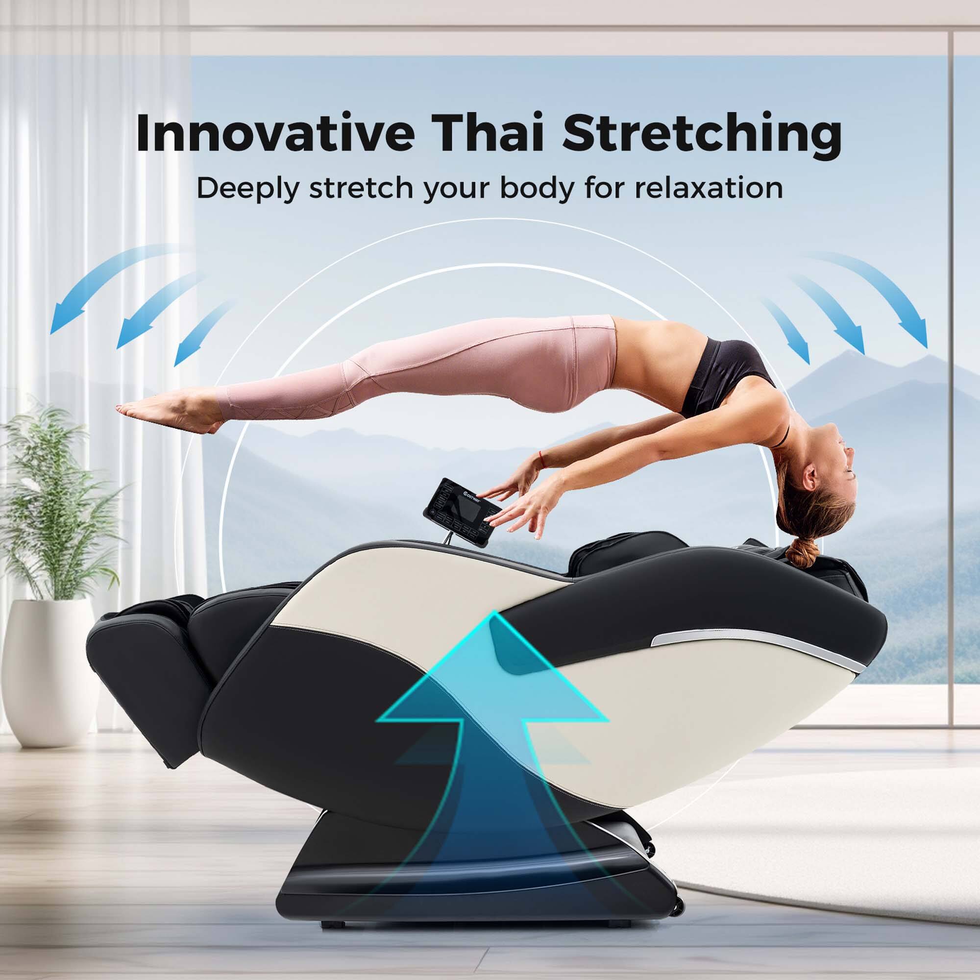 Innovative Thai Stretching: Deeply stretch your body for relaxation.