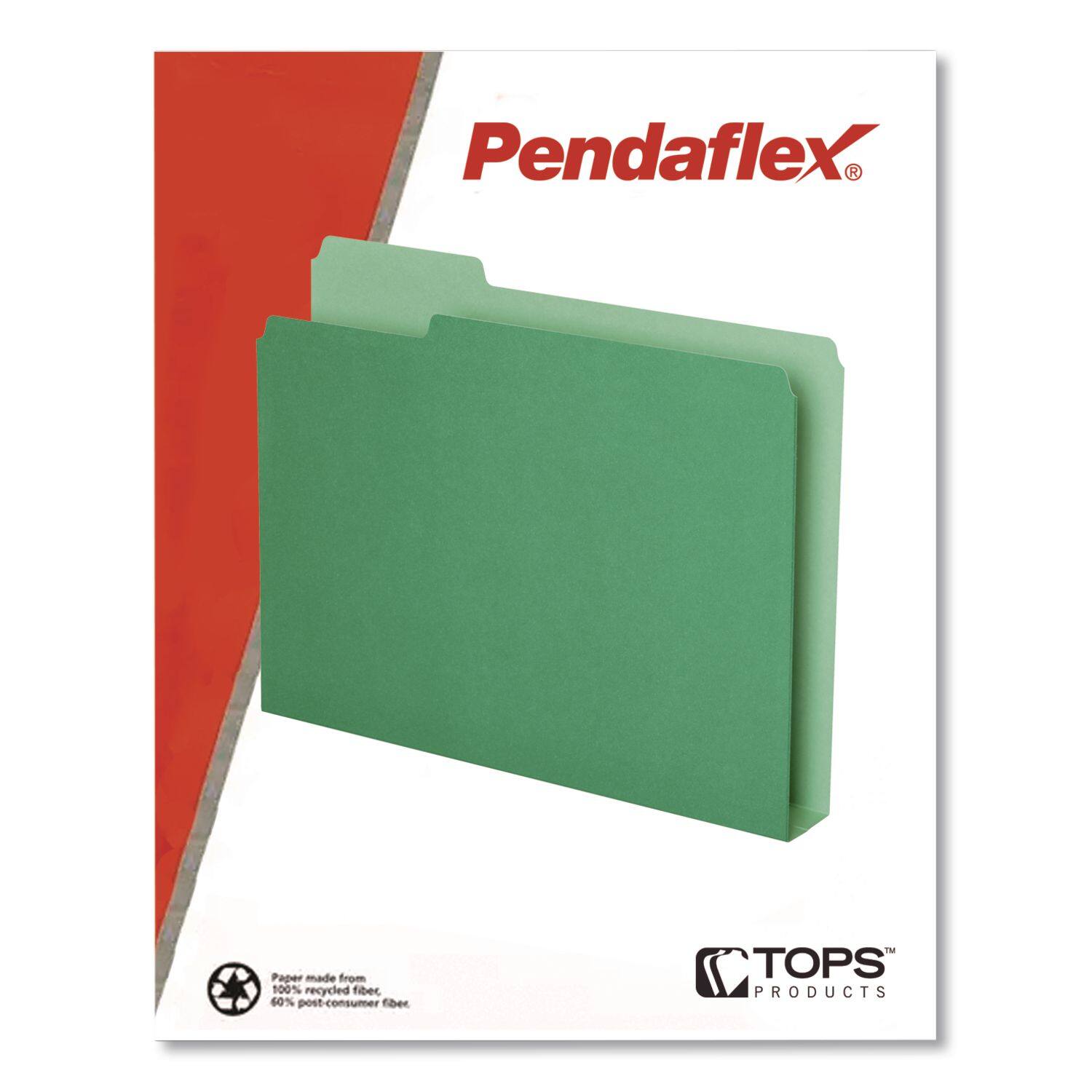 Pendaflex®

Paper made from 100% recycled fibers, 60% post-consumer fiber.

TOPS PRODUCTS