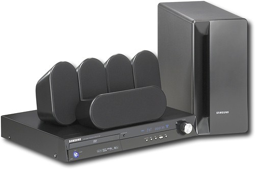 Best Buy Samsung 800w 5 1 Ch Home Theater System With Upconvert Dvd Divx Player Ht X40