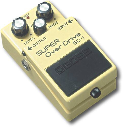Front. BOSS Audio - Overdrive Pedal - Yellow.
