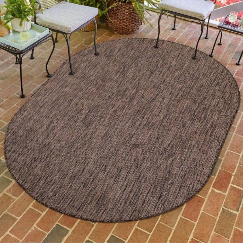 Alt View 1. Comfort Essence - FLATWEAVE AREA OUTDOOR RUG - Brown - Brown.