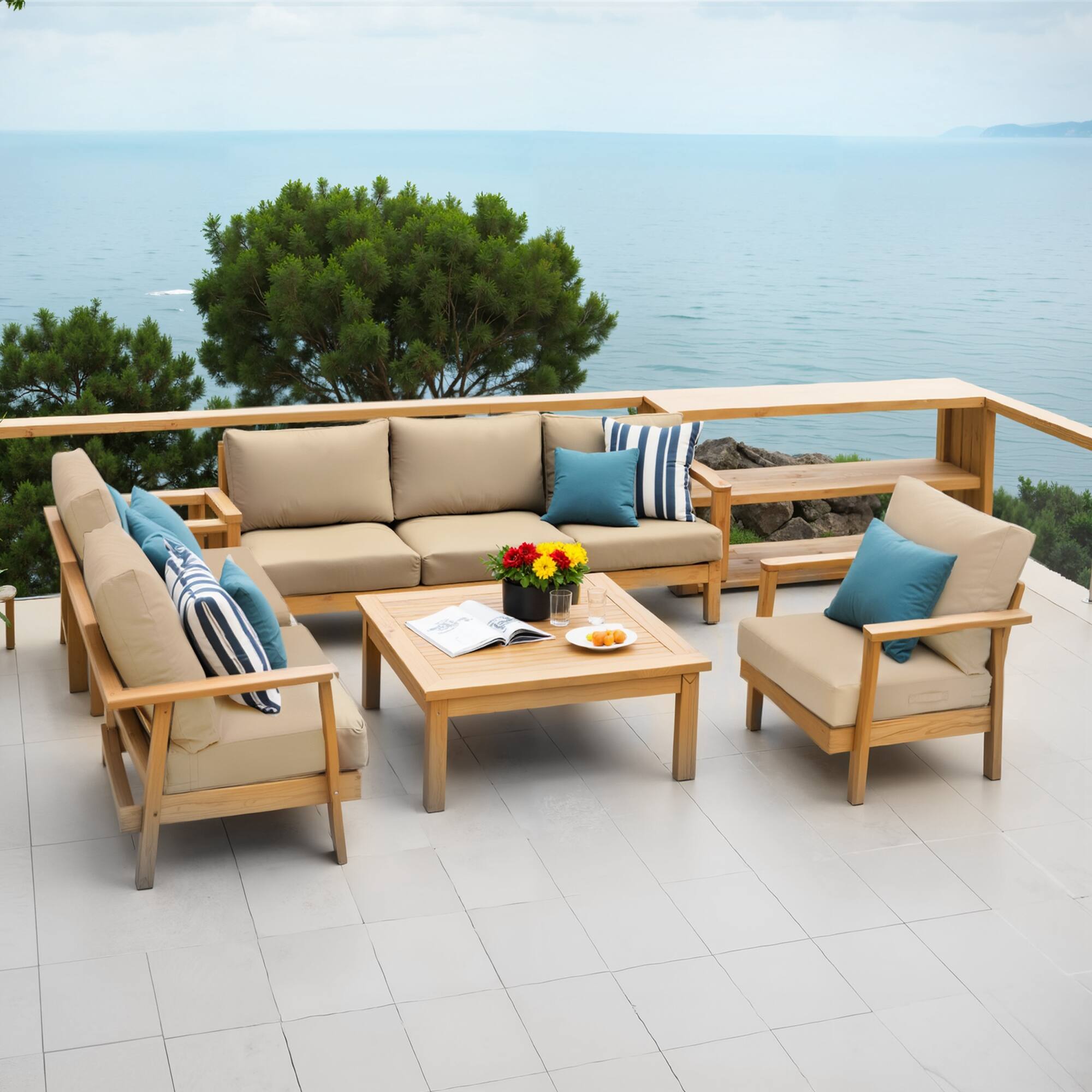 Alt View 4. Crestlive Products - Crestlive Products Outdoor Deep Seat Cushion Removable Cover - Beige.