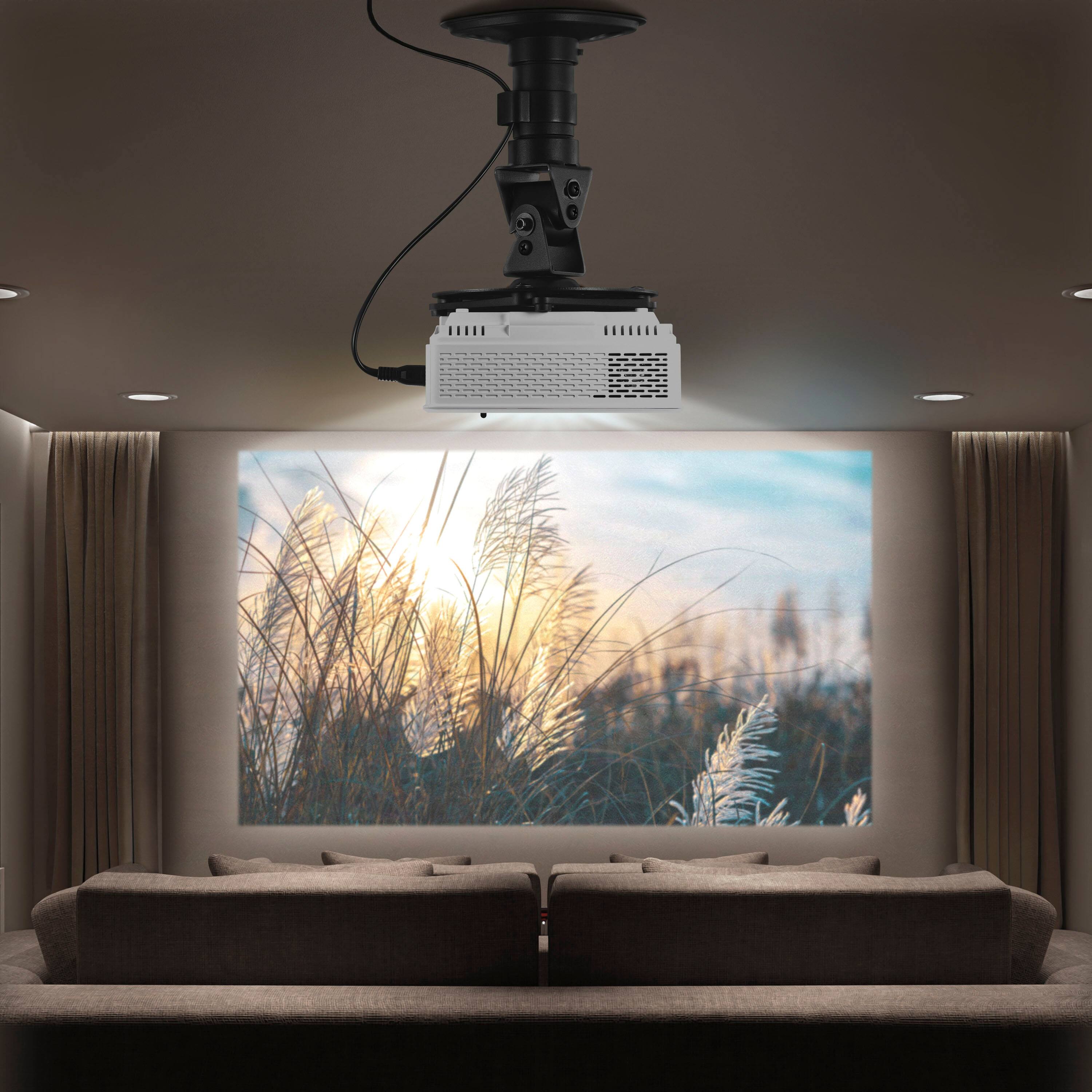 Alt View 3. Insignia™ - Universal Projector Ceiling Mount - Black.