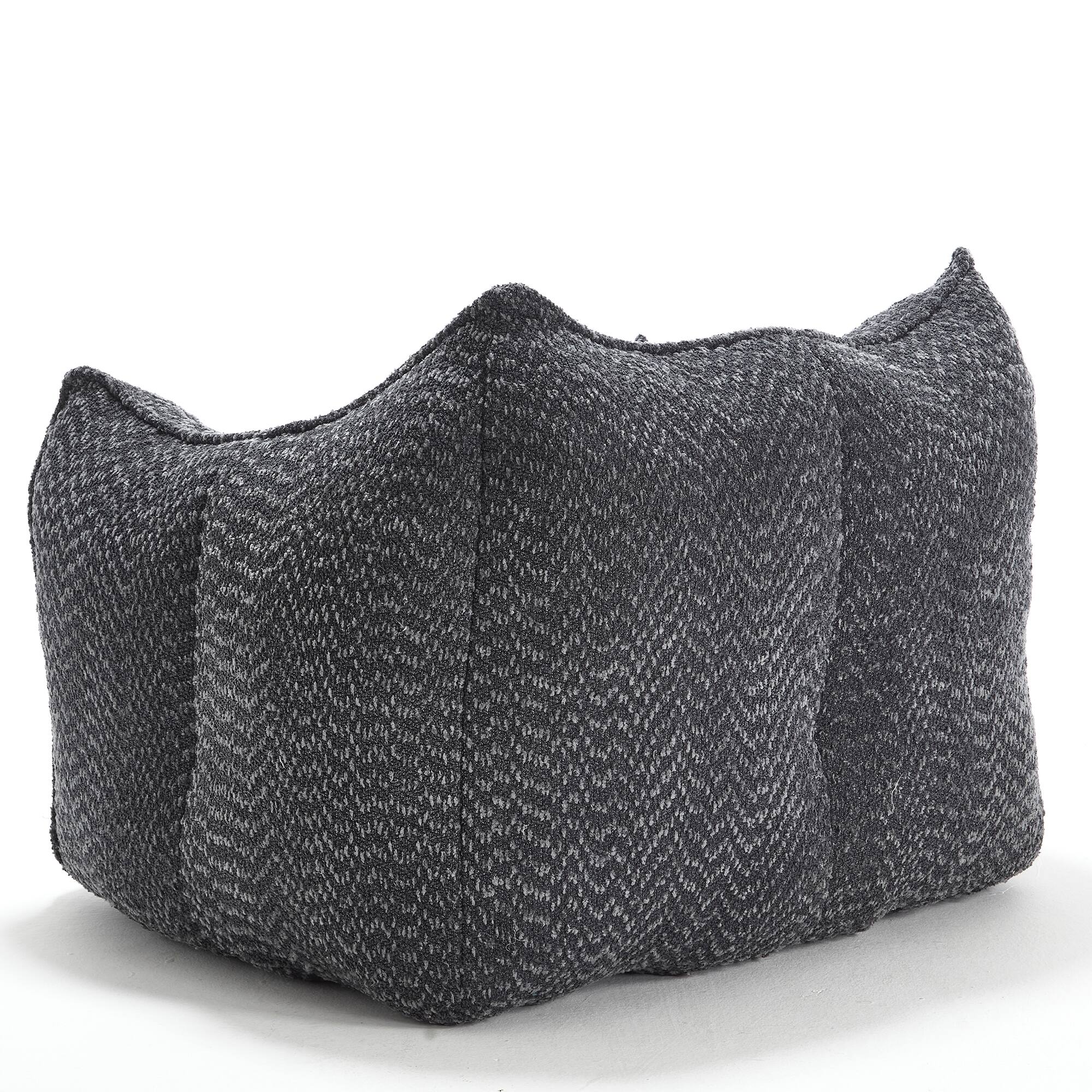 Alt View 9. GOODSILO - Premium Square Lazy Sofa Chair with High-Resilience Foam for Living Room and Bedroom Comfort - Black.