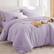 Front. Dazzed Corner - Seersucker 5/7 Pieces Bed in a Bag Comforter Set with Sheets, Pillowcases & Shams - Lavender.