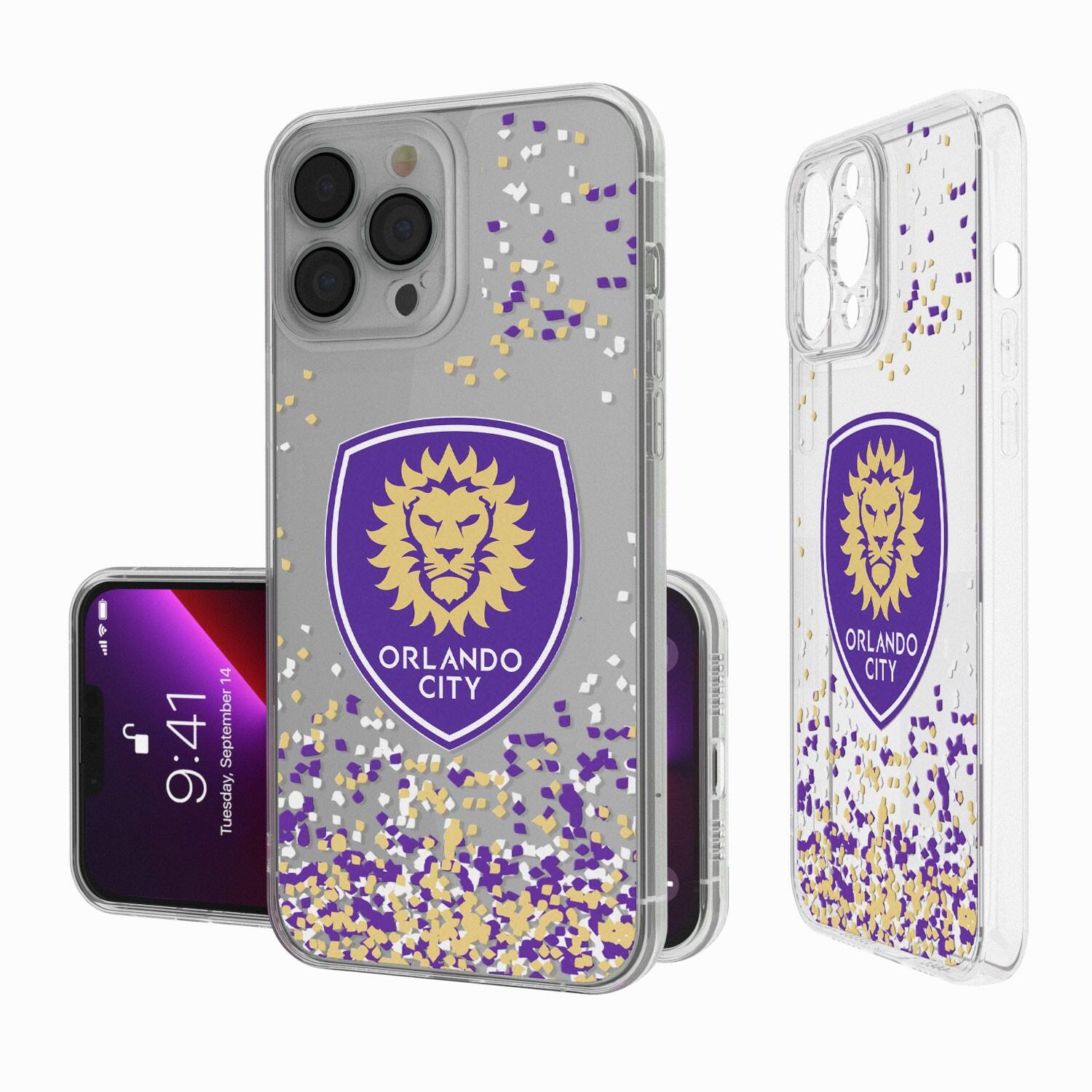 Keyscaper MLS Orlando City SC iPhone Confetti Design Clear Case 14 Pro ...