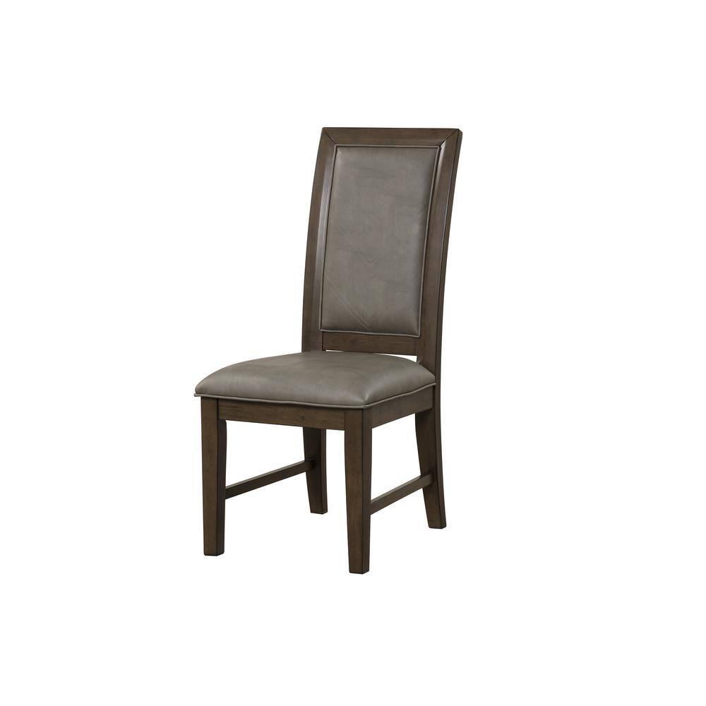 Alt View 2. New Classic Furniture - Cityscape Dining Chair-Walnut (Set of 2) - Brown.