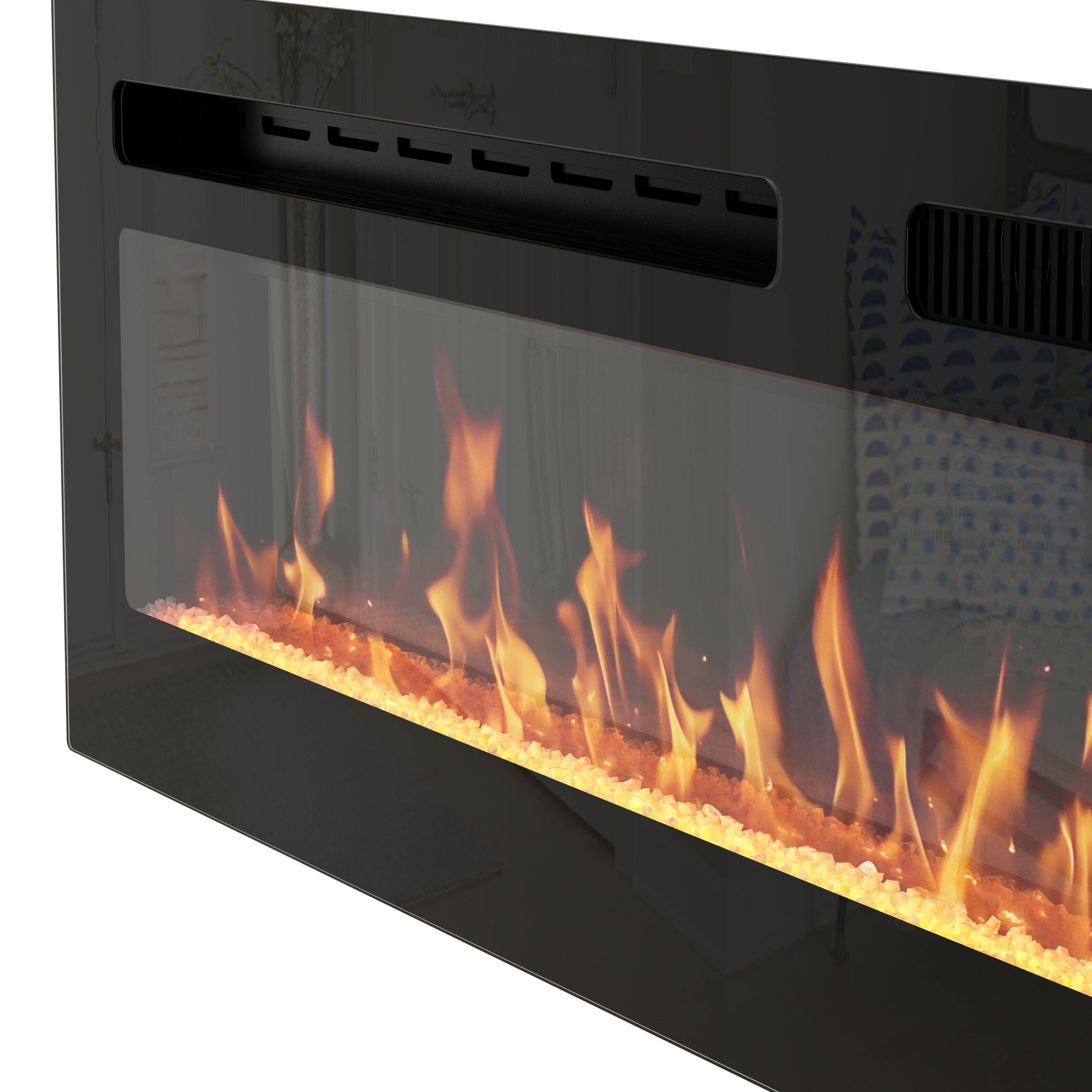 Alt View 7. Famapy - 68 Inch Smart Electric Fireplace with WiFi Control, 12 Flame Colors, 5000 BTU Heat and Wall Mount Kit.