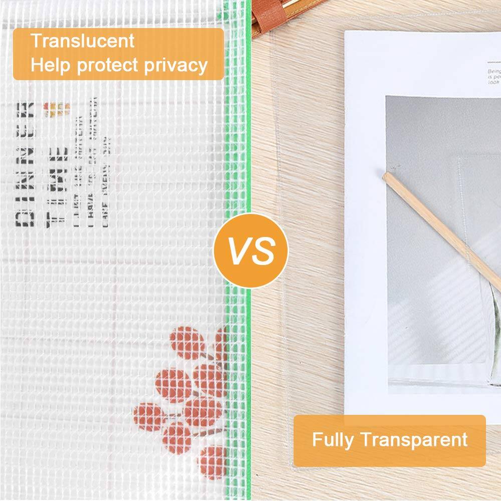 Translucent  
Help protect privacy

VS

Fully Transparent
