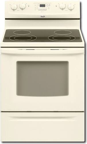 Front Standard. Whirlpool - 30" Freestanding Self-Cleaning Electric Range - Biscuit-on-Biscuit.