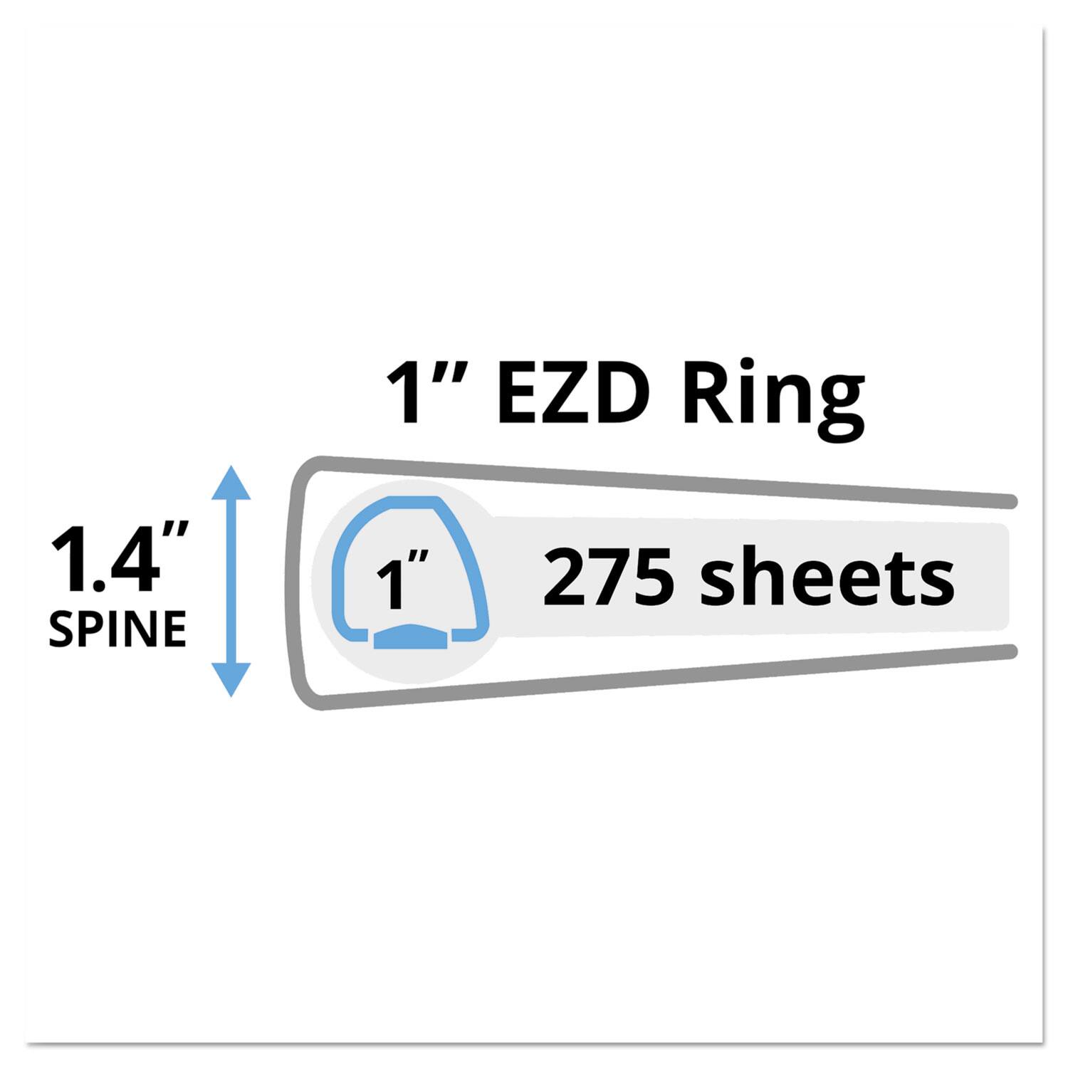 1.4" SPINE 1" EZD Ring 1" 275 sheets