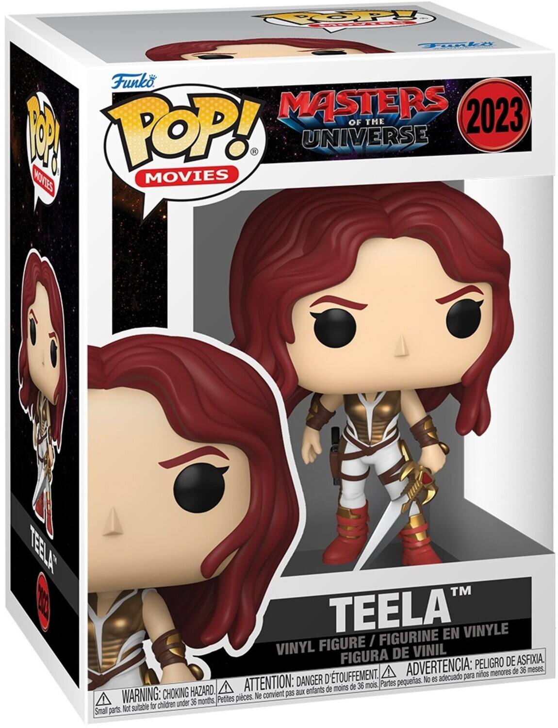 1000p d TOnkr Funko POP! MOVIES MASTERS OF THE UNIVERSE 2023 TEELA™ VINYL FIGURE / FIGURINE EN VINYLE / FIGURA DE VINIL. WARNING: CHOKING HAZARD. Small parts. Not suitable for children under 36 months.