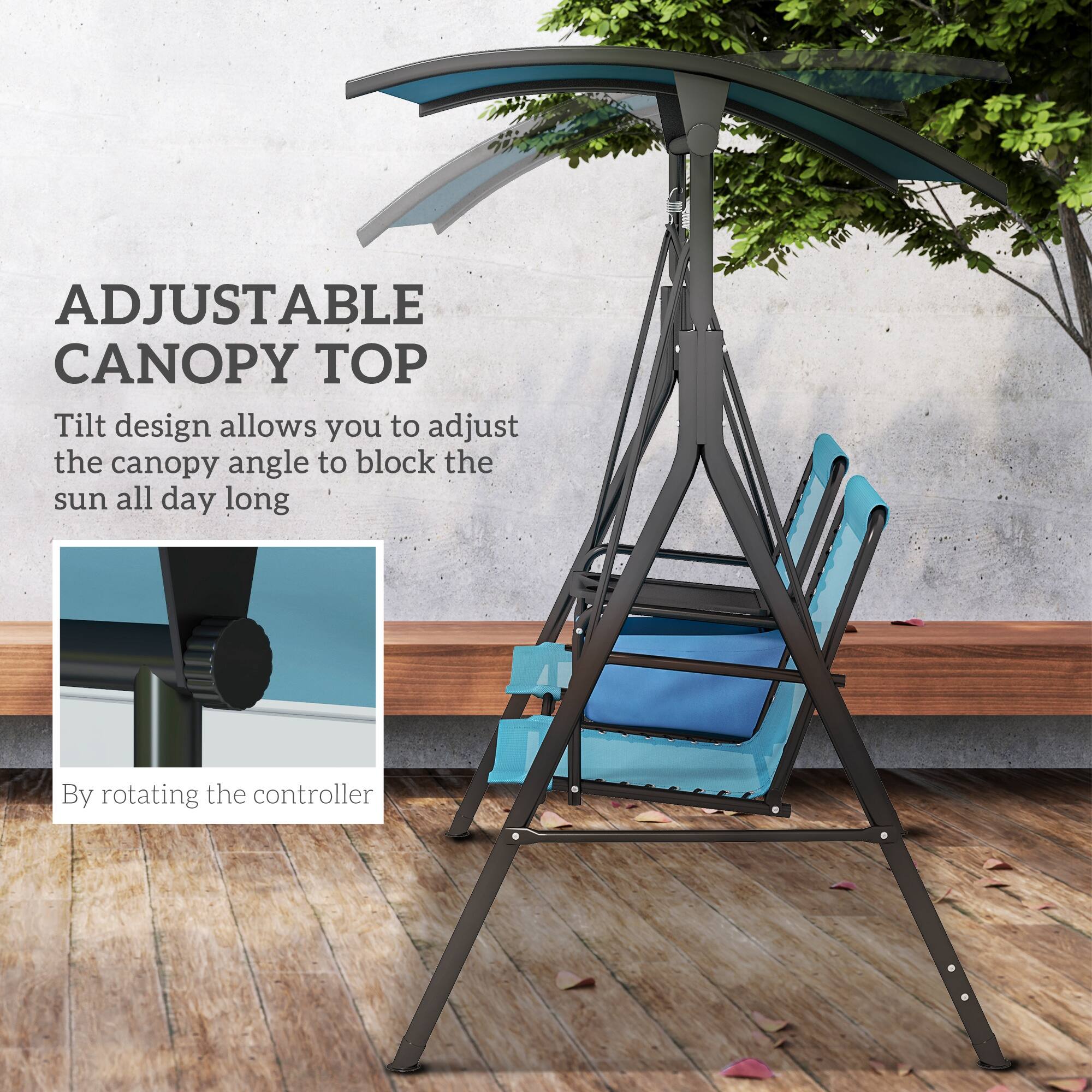 ADJUSTABLE CANOPY TOP

Tilt design allows you to adjust the canopy angle to block the sun all day long

By rotating the controller