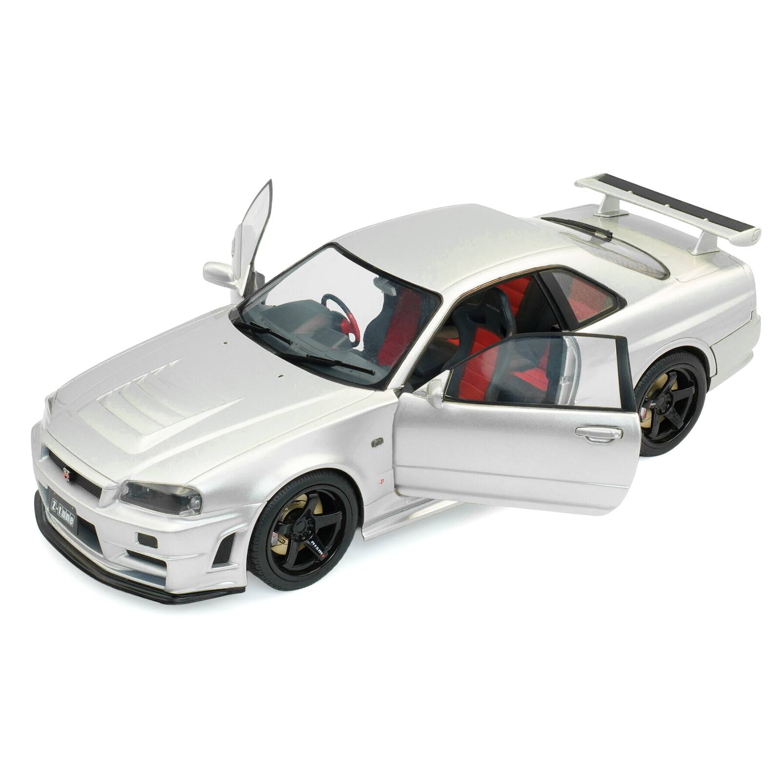 Alt View 1. Solido - 1999 Nissan Skyline GT-R (R34) Z-Tune RHD (Right Hand Drive) Silver Metallic 1/18 Diecast Model Car by Solido.