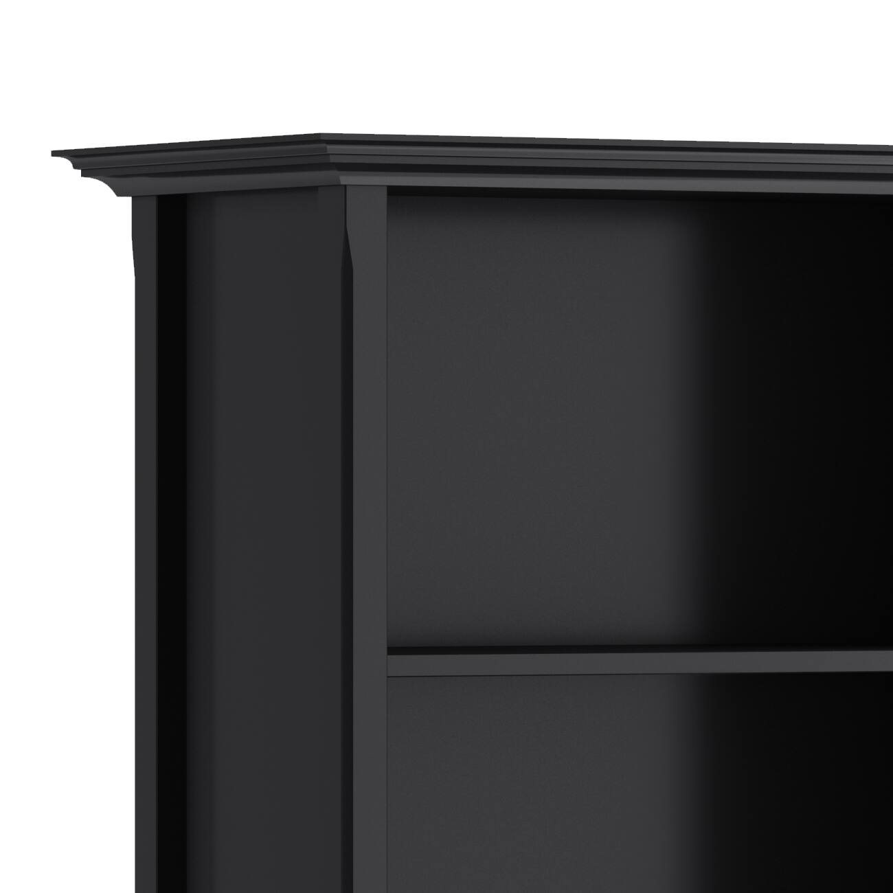 Alt View 11. Simpli Home - Amherst Transitional Wood 5-Shelf Bookcase - Black.
