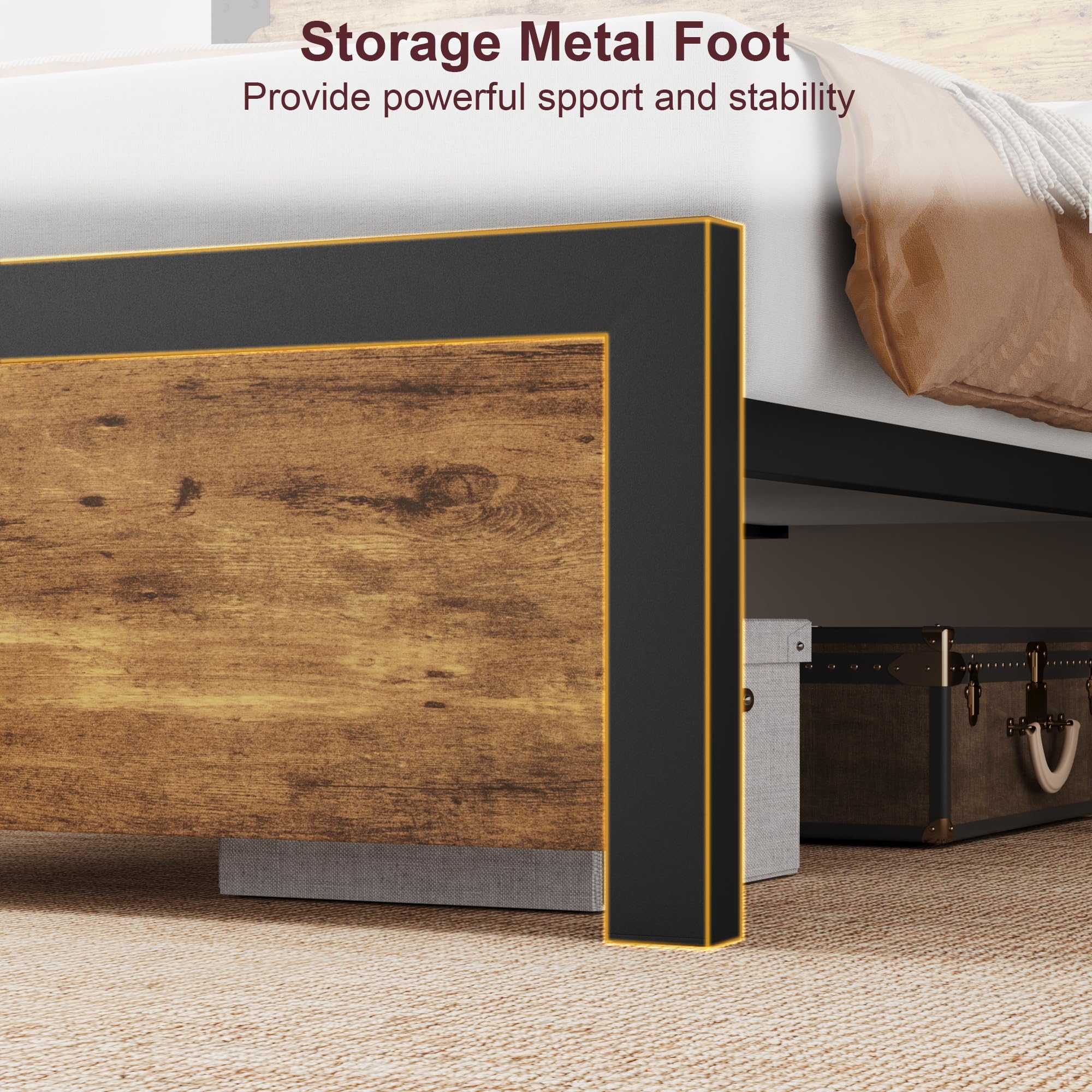 Storage Metal Foot  
Provide powerful support and stability