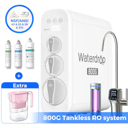 C WATER QUALITY NSF/ANSI 42 & 53 & 58 & 372
CB CF RO TDS OUT 006 CB - CH watendrop d3 CF -- + Waterdrop FOOO RO - A CF Waterdrop 800G Extra RO Matenagp 006 - a 800G Tankless RO system