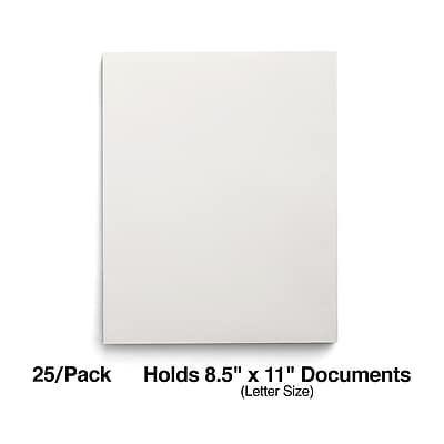 25/Pack  
Holds 8.5" x 11" Documents (Letter Size)