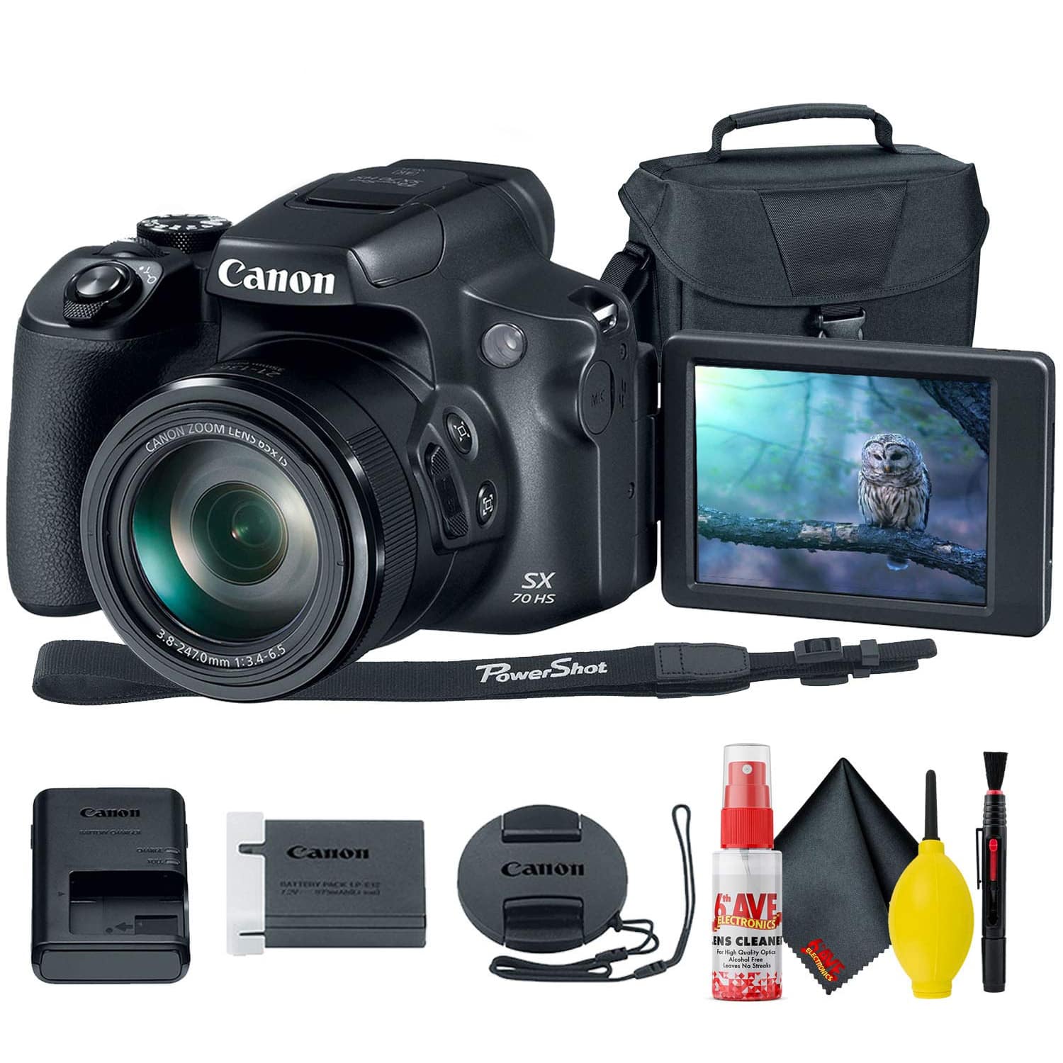 Canon - PowerShot SX70 HS Digital Camera Base Bundle