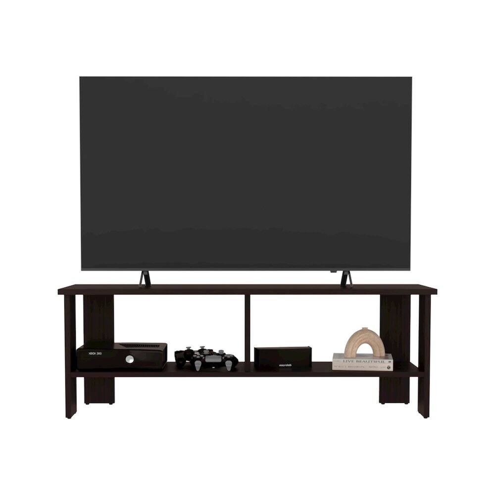 Alt View 1. TuHome - Navia Tv Stand Dark Walnut MDF - Brown.
