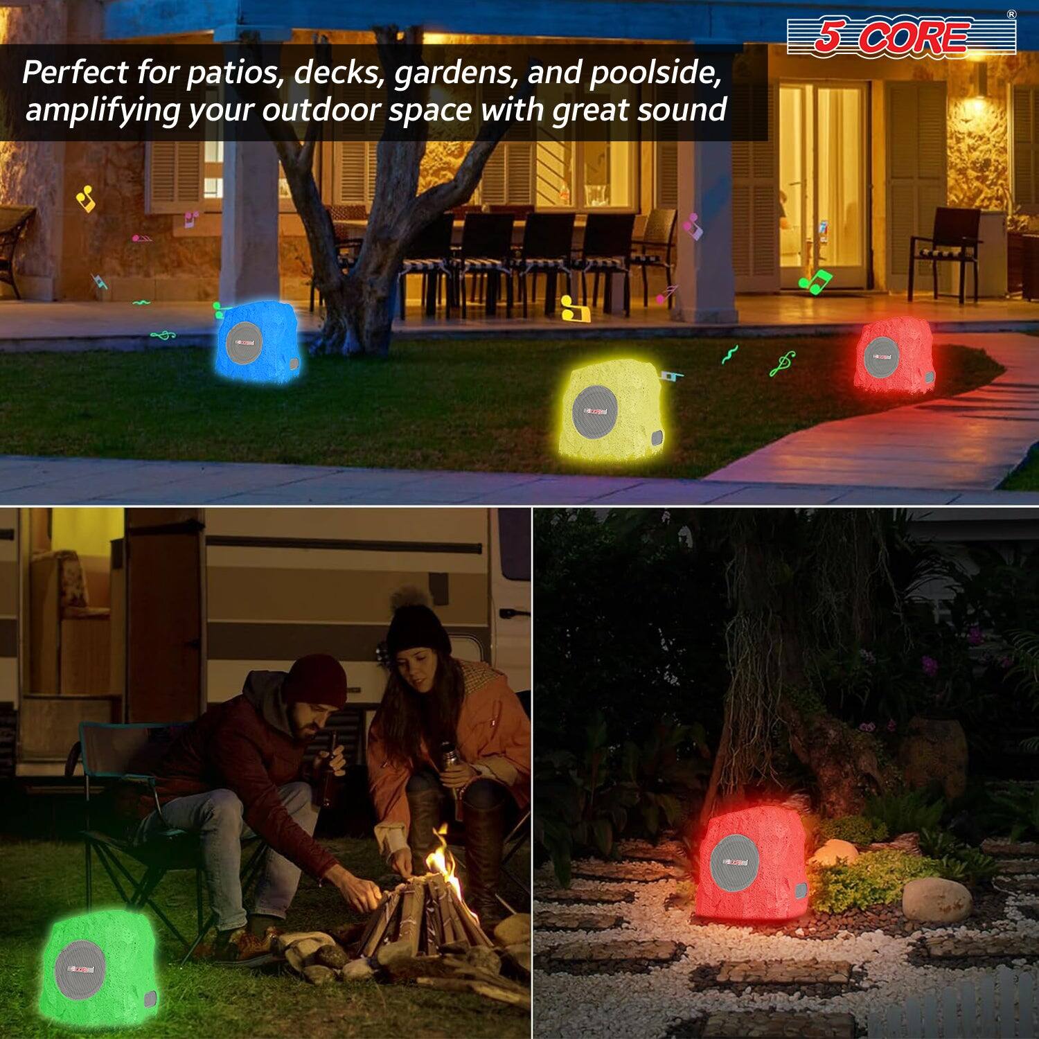 Perfect for patios, decks, gardens, and poolside, amplifying your outdoor space with great sound

5 CORE