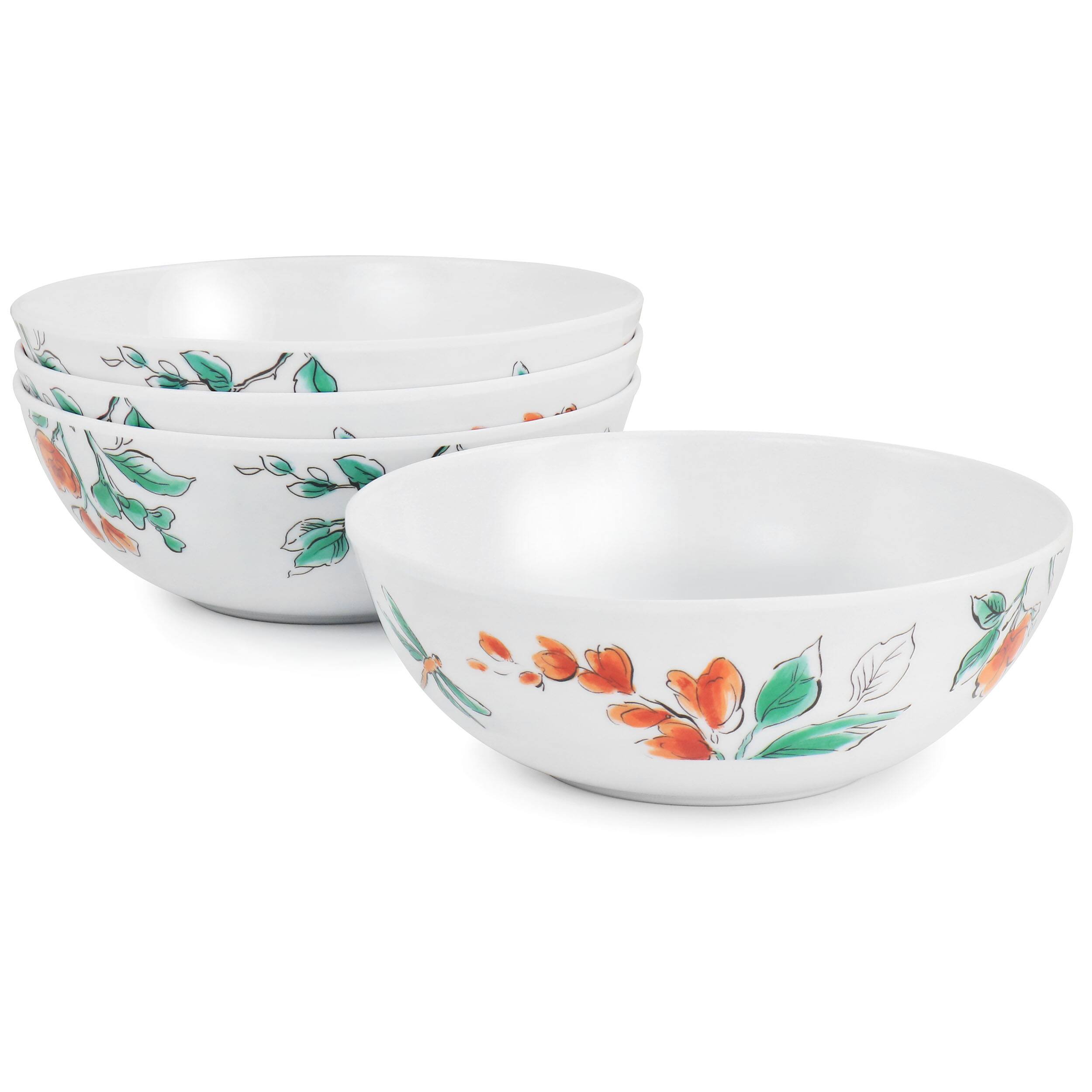 Alt View 3. Martha Stewart - Martha Stewart 12 Piece Dragonfly Melamine Dinnerware Set in White - White.