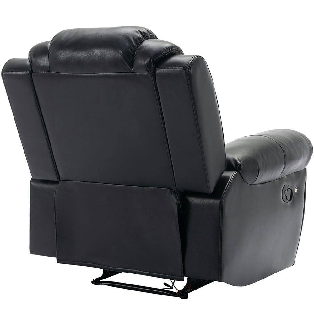 Alt View 9. Kadyn - Manual Home Theater Recliner Chair with LED Light Strip for Living Room Bedroom - Black.