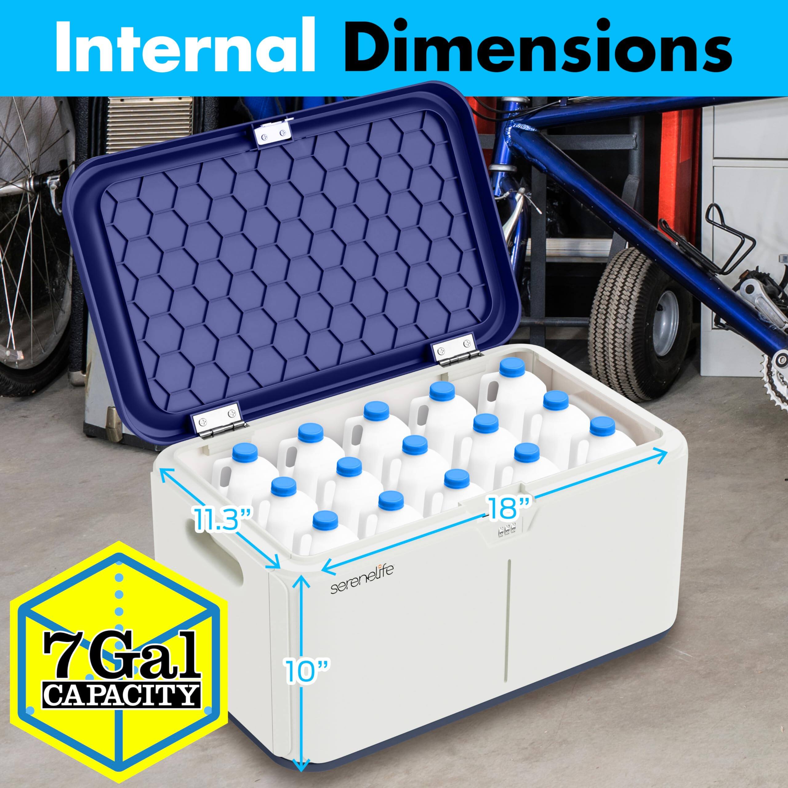 Internal Dimensions

11.3" x 10" x 18"

7 Gal Capacity