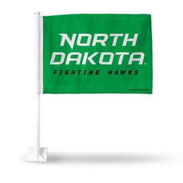 Rico Industries - North Dakota Fighting Hawks UND 14x19 Double Sided Window Mount Car Flag - Multi