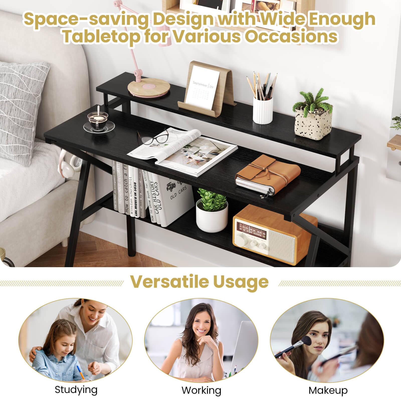 Space-saving Design with Wide Enough Tabletop for Various Occasions

Versatile Usage

Studying

Working

Makeup