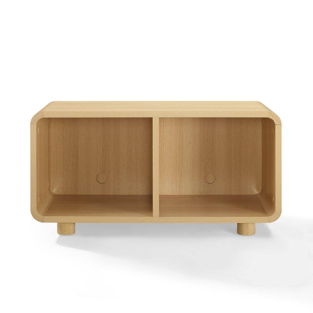 Alt View 2. Crosley Furniture - Zoe Medium Record Storage Console - Gray.