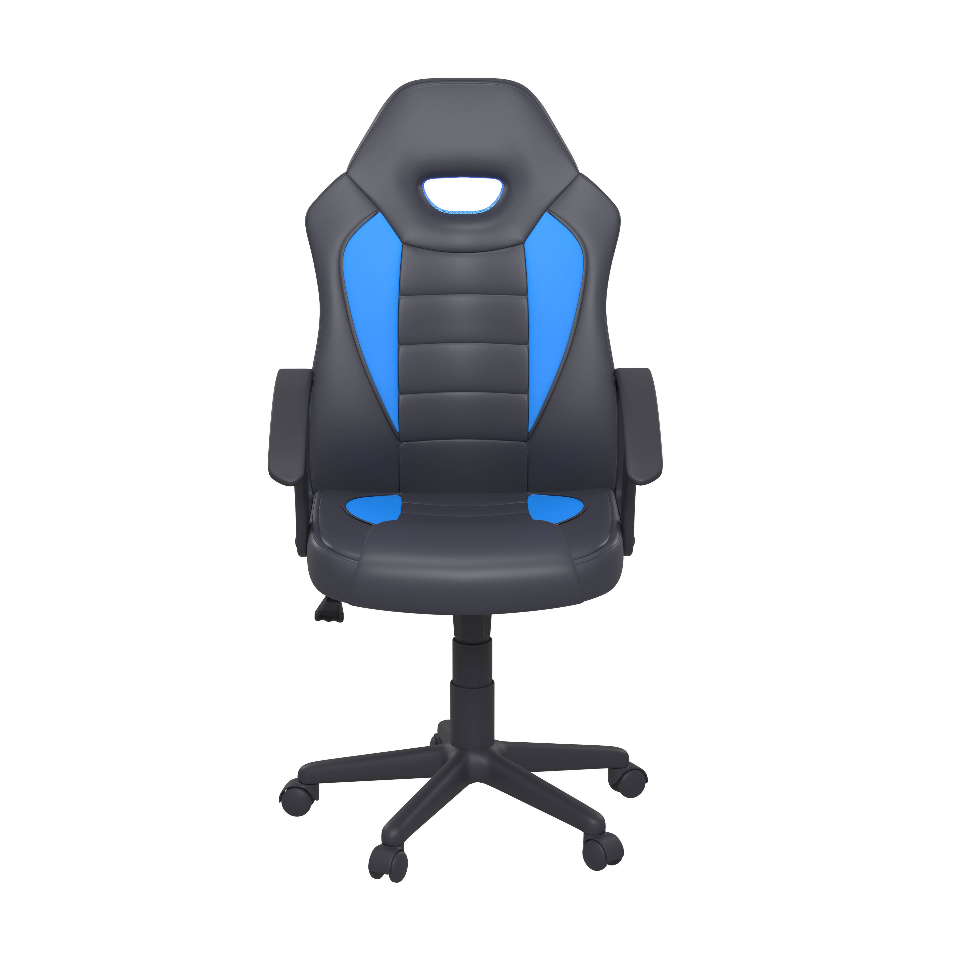 Front. Lifestyle Solutions - CXR3 LED Audio Pedestal Gaming Chair with Subwoofer - Blue.