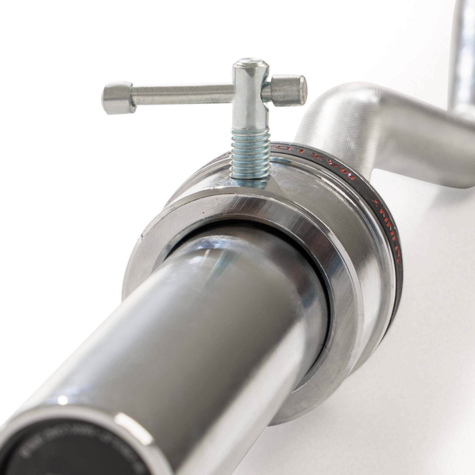 Alt View 2. Sunny Health & Fitness - 47” Olympic EZ Curl Bar - Silver.