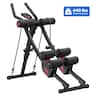 MERACH - Ab Machine Adjustable Ab Trainer Machine, Independent Dual Tracks for Mountain Climber, Foldable for Home Gym - Black