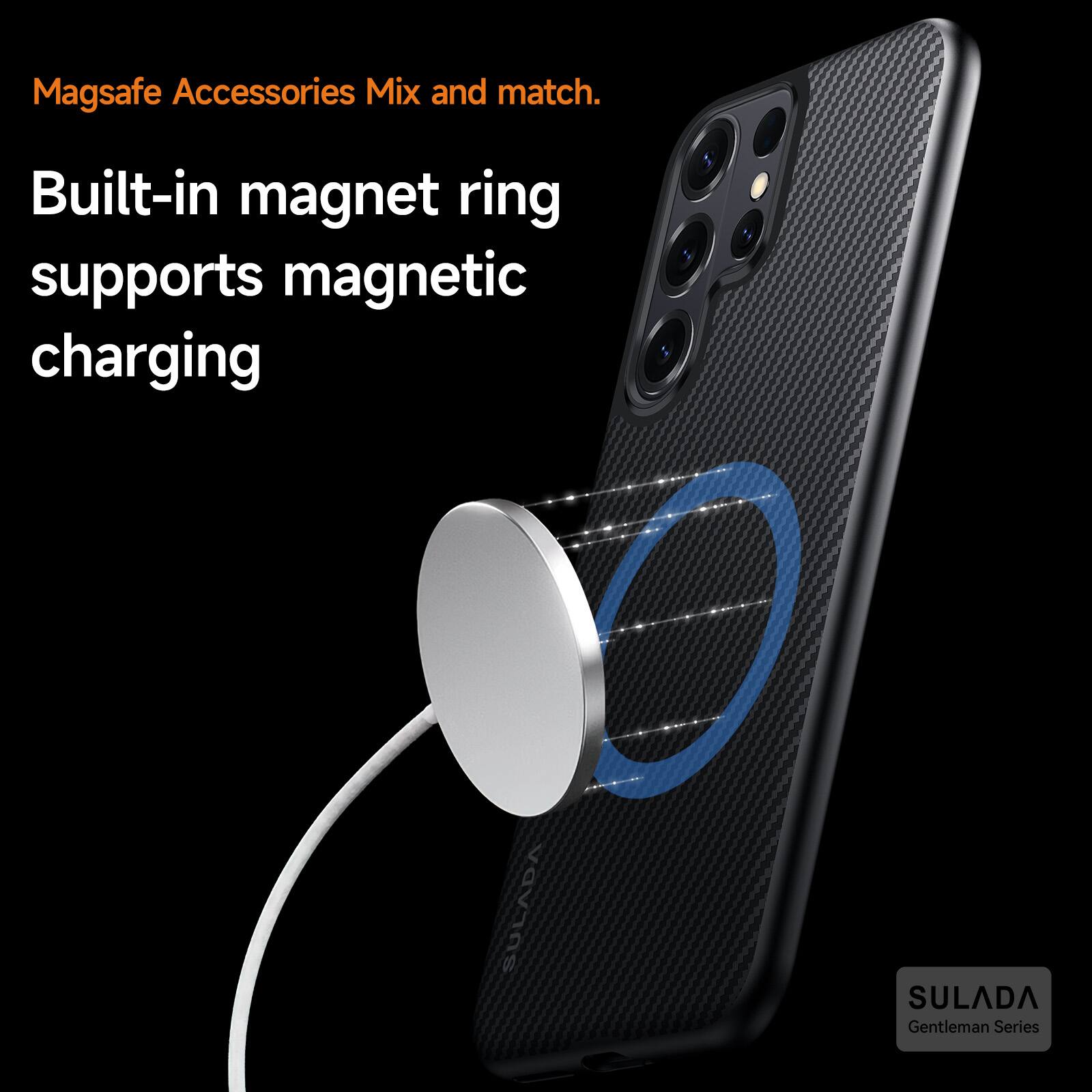 Magsafe Accessories Mix and match.  
Built-in magnet ring supports magnetic charging  

SULADA Gentleman Series