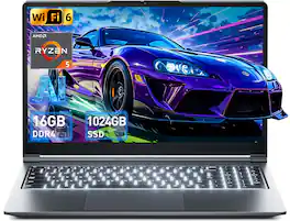 Jumper - 15.6" Laptop, Ryzen 5 3500U (Up to 3.6GHz) Quad-Core Processor, 16GB DDR4 RAM, 512GB SSD - Gray