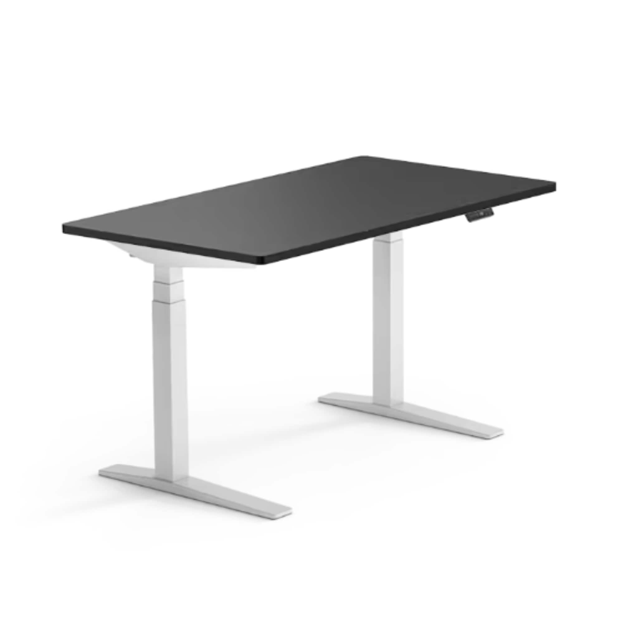 FlexiSpot - E7Pro 55''W Electric Adjustable Standing Desk Chipboard, /White - Black