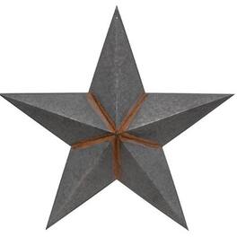 BreeBe - *Rusty Galvanized Barn Star 24" - Gray