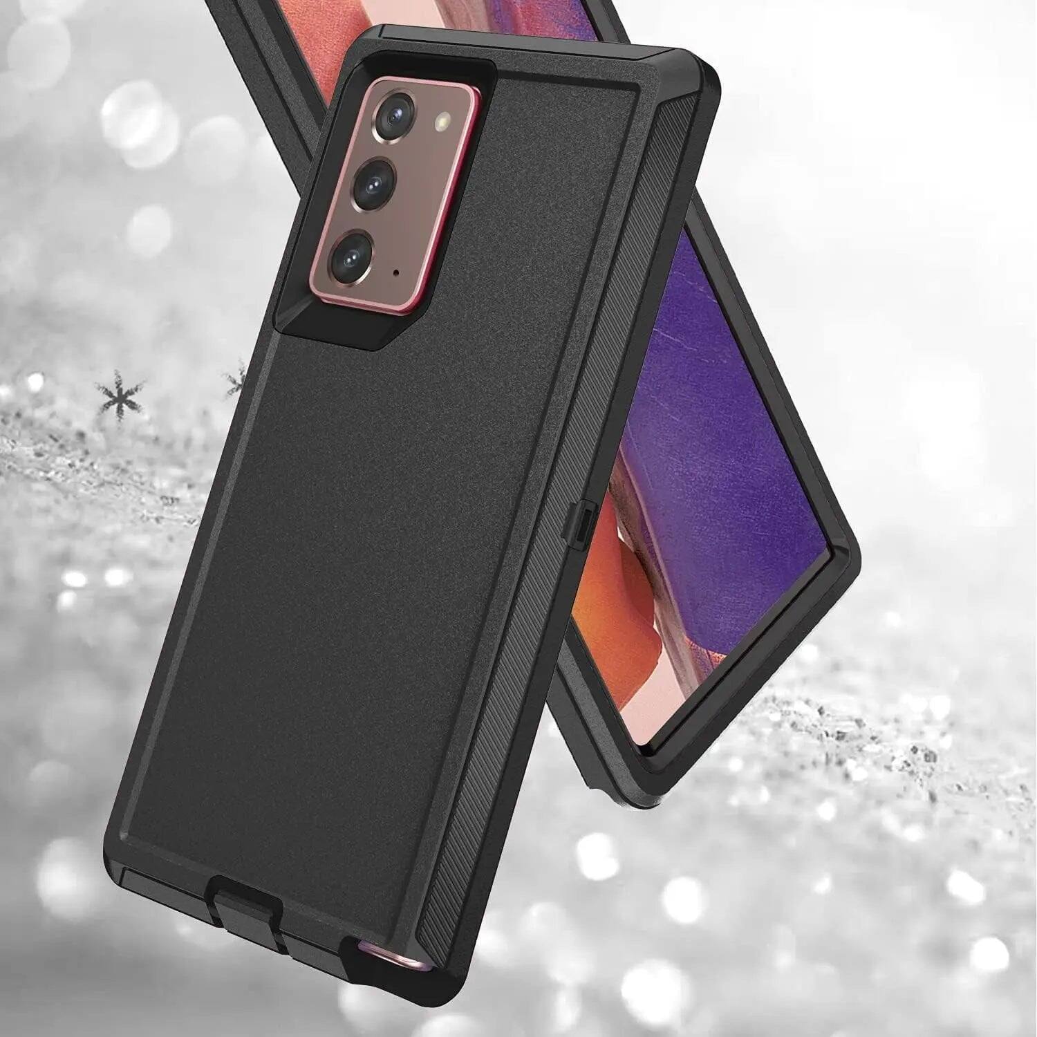 Alt View 3. Entronix - Entronix Bundle for Galaxy Note 10 Plus - Heavy Duty Case & 2 Screen Protectors - Black.
