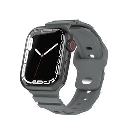 StrapsCo - Intrepid Band Silicone Rubber Watch Strap For Apple Watch - 40mm/41mm/42mm - Gray