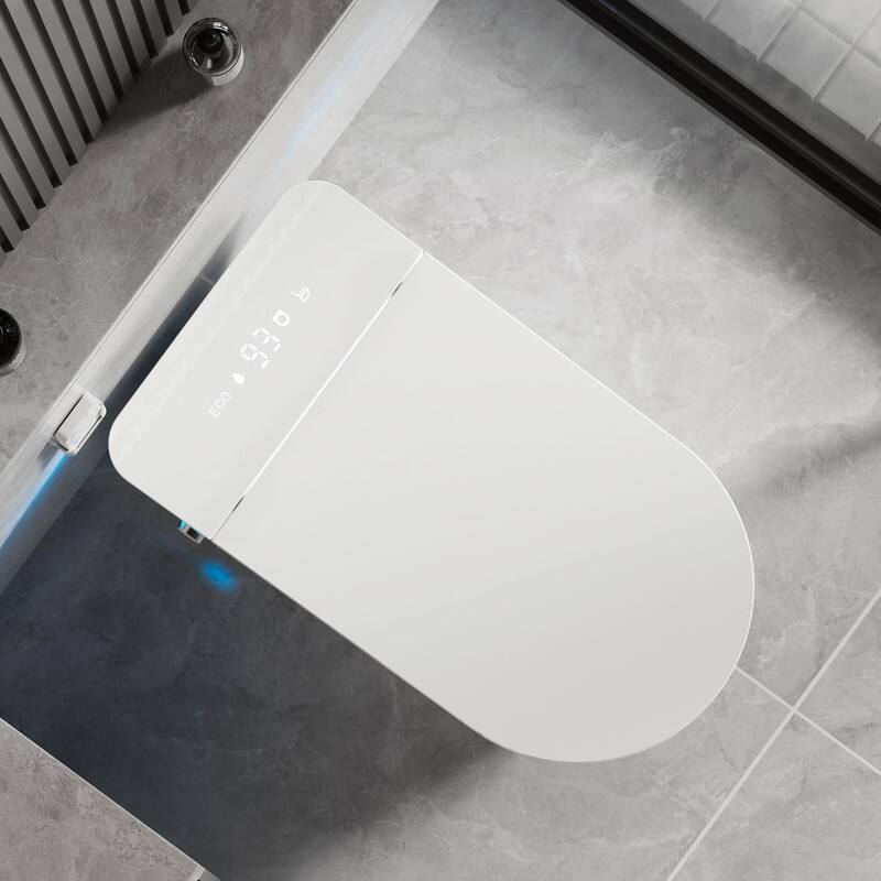 Alt View 3. Vipbear - Vipbear Smart Toilet with Bidet Built in, Elongated Toilet with Heated Seat, Dryer, Auto-Lift Lid, Electric Tankless - White.