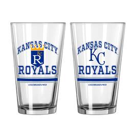 Logo Brands - Kansas City Royals 16oz. Pint Glass Two Pack - Multicolor