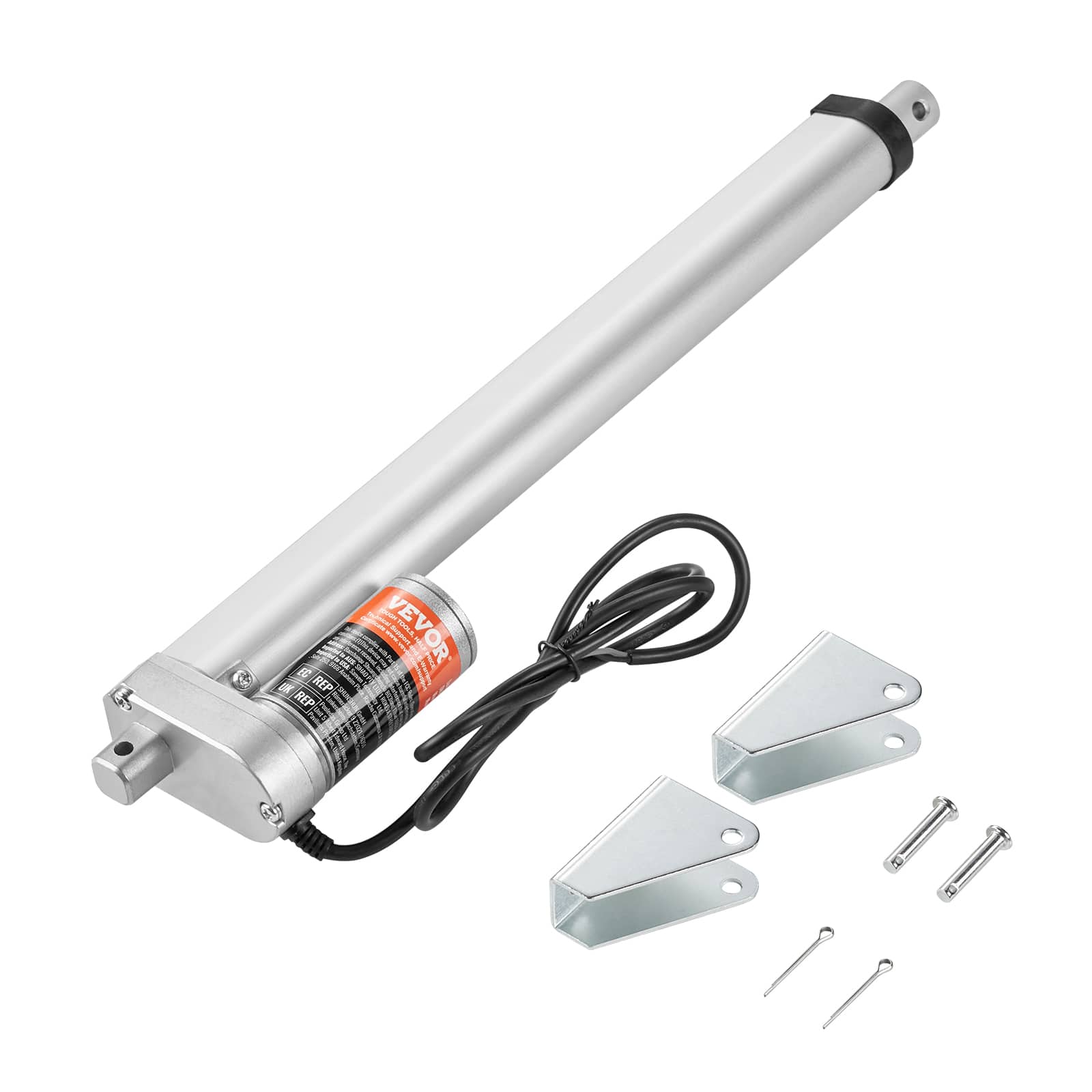 "VEVOR - Linear Actuator 12V, 12 Inch High Speed 0.55""/s Linear Actuator, 220lbs/1000N Linear Motion Actuator - Silver" price history on PriceWatchPro
