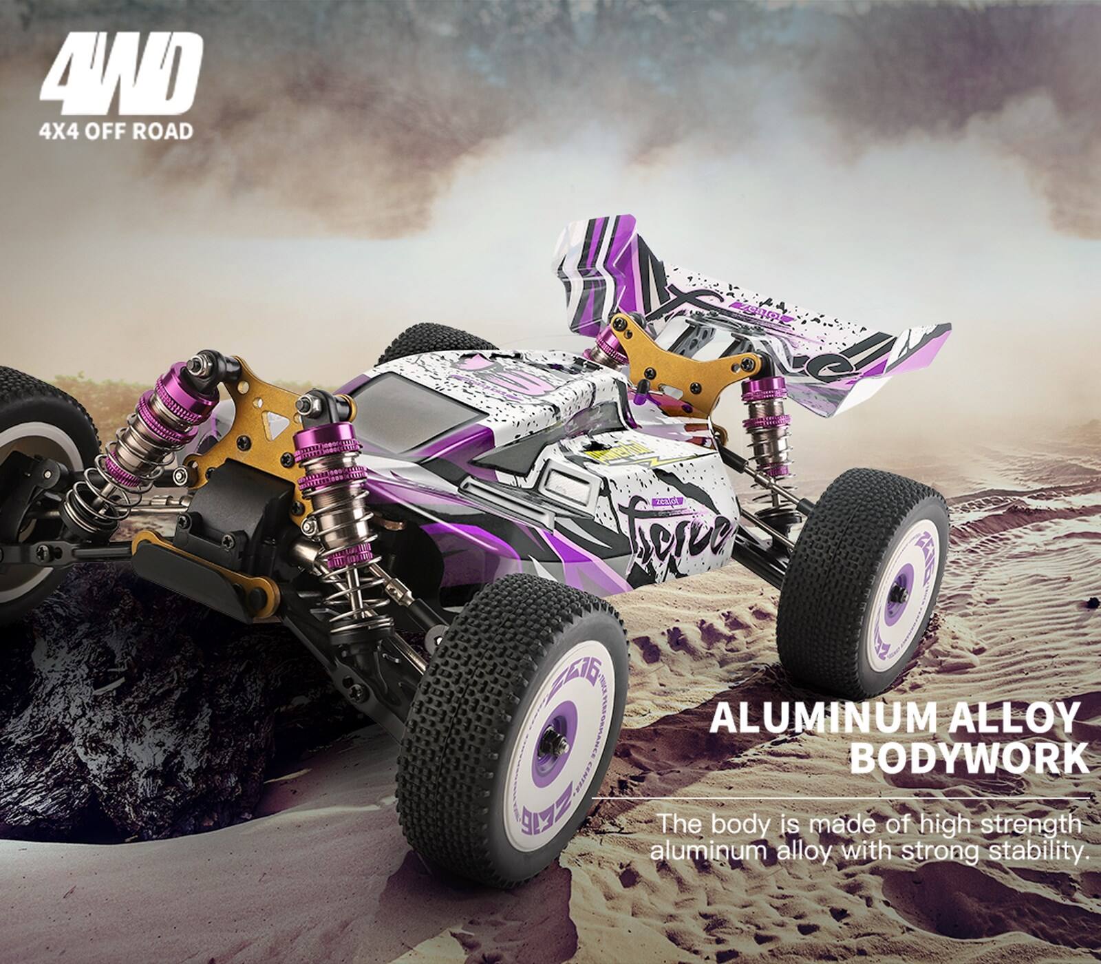 4WD 4X4 OFF ROAD

ALUMINUM ALLOY BODYWORK

The body is made of high strength aluminum alloy with strong stability.
